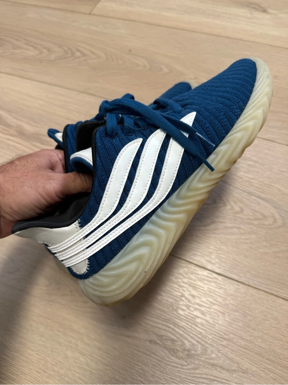 Adidas Men's Sobakov Legend Marine Blue Cloud White Boost Sneakers BD7562 10.5